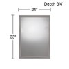 Minka Lavery Rectangular Vanity Wall Mirror Modern Beveled Glass Brushed Nickel Frame 24" Wide for Bathroom Bedroom Living Room - 4 of 4