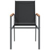 VidaXL Patio Chairs 2 pcs Black 21.7 in.x24.2 in.x35.4 in. Textilene and Steel - 4 of 4