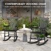 Porch Rocker Chairs Set of 2, 350 lbs. Wooden Outdoor Rocking Chairs with High Back for Garden, Patio, Balcony - 4 of 4