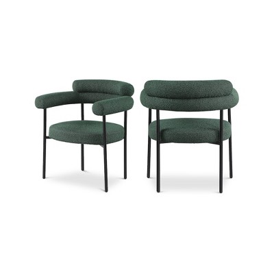 Meridian Furniture,Blake Boucle Fabric Dining Chair, Set of 2