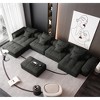 Oversized 198.43" Sparkling Chenille Tufted Modular Sectional Sofa with 8 Pillows, No Assembly and 8 PCS DIY Combination - 3 of 4