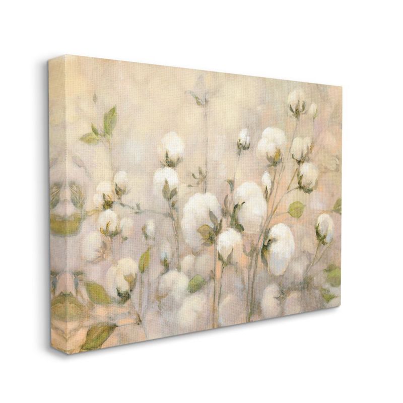 Stupell Industries Abstract Cotton Field Floral Country Beige Green Painting, 1 of 6