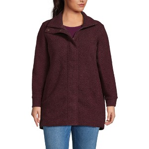 Lands' End Women's Boucle Fleece Coat - 1 of 4