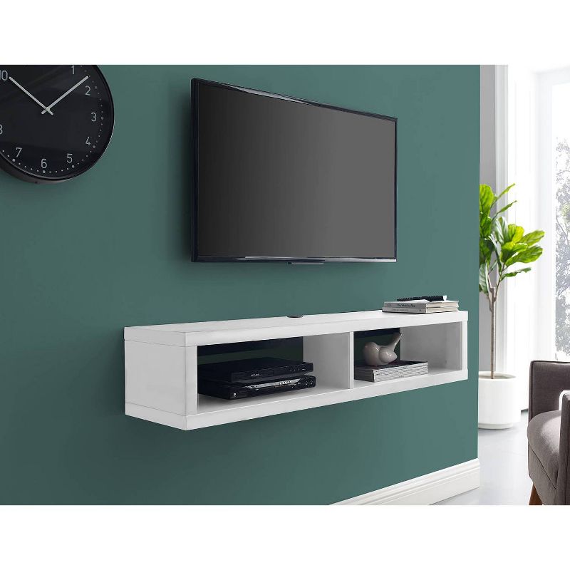 Wall Mounted Console TV Stand for TVs up to 50&#34; White - Martin Furniture, 4 of 6