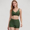Anna-Kaci Swim Women's Twist Front Bikini Top and High Waist Swim Shorts Set with Supportive Wide Straps and Soft Stretch Fit - 2 of 4