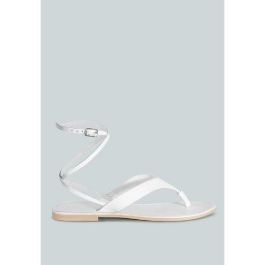 WRAP-UP Tie around Tan Flat Sandals - 1 of 4