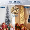 7.5ft Pre-lit Artificial Christmas Tree with Incandescent Lights -FullSnow Flocked White XmasTree with 350Tips  Foldable Stand for Home Holiday Decor - 3 of 4