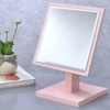 SEVOBAL Bathroom Vanity Mirrors 9.5" Stylish Pedestal Makeup Mirror Adjustable Tilted Viewing Angle for Compact Spaces, Pink, 7"*5.25"*9.25" - 2 of 4