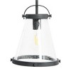 Storied Home Wesley - Metal and Seedy Glass Ceiling Light, Distressed Zinc - 3 of 4