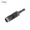 Unique Bargains Leather Carbon Steel Hex Shank Hand Hole Punch for Drill - 3 of 4