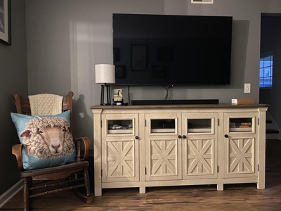 The Bolanburg White/Brown/Beige Extra Large TV Stand is available