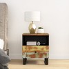 vidaXL Cabinet Storage Accent Nightstand End Table for Bedroom Solid Wood - 3 of 4