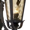 John Timberland Casa Marseille Vintage Rustic Outdoor Wall Light Fixture Veranda Bronze Scroll 22" Champagne Hammered Glass for Post Exterior Barn - 3 of 4