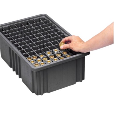 Quantum Storage Systems Long Divider, Conductive, For Use With Dg92050Co, Black (Pack Of 6), Made In Usa