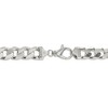 Black Bow Jewelry Mens 16.2mm Sterling Silver Solid Flat Curb Chain Necklace - 4 of 4