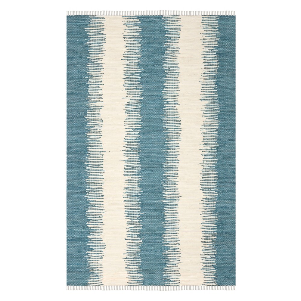 5'x7' Stripe Woven Area Rug Blue - Safavieh