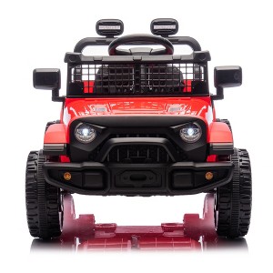 24V Kids Ride On Car Electric Vehicle Parents Control 2WD 4-Wheel Suspension Power Display Bluetooth MP3 LED Headlight Speed 1.86-3.11MPH Age 3 - 1 of 4