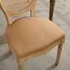 TIRAMISUBEST Vintage French Style Dining Chairs Set of 2, Kitchen Chairs with Linen Upholstered Seat and Rattan Back - 4 of 4