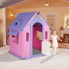 GustoWave Kids Cottage Playhouse – Indoor/Outdoor Playhouse with Magnetic Dartboard, Basketball Hoop, Ring Toss & Soccer Goal - 2 of 4