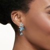 Ross-Simons 7.70 ct. t.w. Tonal Blue Topaz Floral Earrings in 18kt Gold Over Sterling - 2 of 4
