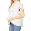 Women's Flutter Sleeve Eyelet Top - entro - 2 of 4