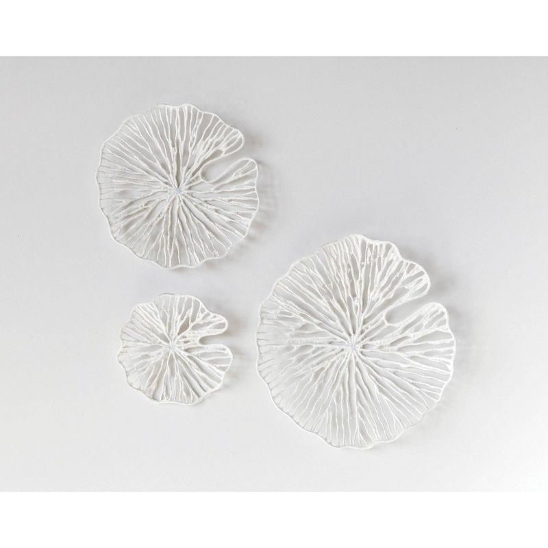 Set of 3 Sizes Handmade Coral Shaped Paper and Metal Decorative Wall Art - Storied Home, 3 of 11