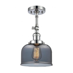 Bell - 1 Light Semi-Flush Mount In Industrial Style-14 Inches Tall and 8 Inches Wide - 1 of 1