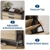 Shoe Storage Cabinet features 2 flip top drawers and 2 top drawer, freestanding hidden shoe storage with adjustable shelves for Hallway, living rooms - 4 of 4