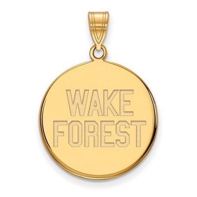 Black Bow Jewelry 14k Yellow Gold Wake Forest Demon Deacons NCAA Large Pendant