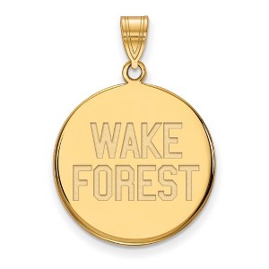 Black Bow Jewelry 14k Yellow Gold Wake Forest Demon Deacons NCAA Large Pendant - 1 of 3