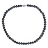 EVERLY JEWELRY | Sterling Silver 7.5-8mm Black Cultured Freshwater Pearl Strand Necklace, 18" - 2 of 4
