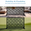 72" H×47" W Metal Privacy Screen with Stable Base, Freestanding Decorative Patio Screen for Hanging Plants - 4 of 4