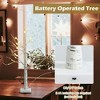 Resenkos Set of 2 Battery-Powered Pre-Lit White Birch Trees - White - 2 of 4