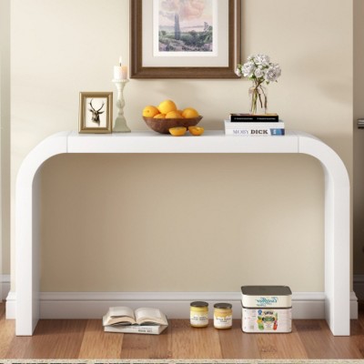 Sleek Modern Console Table with Natural Wood Texture, Elegant Console Table for Hallway, Living Room, or Home Office-Maison Boucle