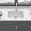Gulches 28"x19" White Granite Composite Quartz Workstation Undermount Kitchen Sink with Accessories - 3 of 4