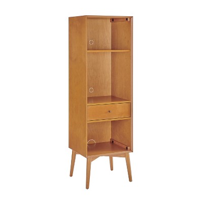 68" Landon Record Storage Bookcase Brown - Crosley