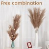 4 PCs Faux Pampas Grass Decor, 44 Inch Tall Fluffy Artificial Fake Flower Boho Decor, Bulrush Grass for Vase Filler, Farmhouse Home Wedding Decor - 4 of 4