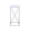 13.25" Chrome Accent Table with X-Shape Base, Modern Design for Living or Bedroom - 4 of 4
