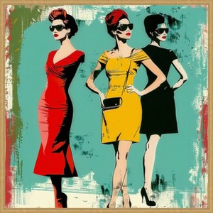 Amanti Art Fashion Trio 1 by Elan Studios Canvas Wall Art Print Framed - 1 of 4