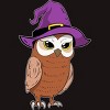 Men's Design By Humans Owl Witch Halloween T Shirt By thebeardstudio T-Shirt - 2 of 4