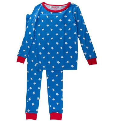 RuffleButts SoftSnooze Big Girls Ruffle Long Sleeve Pajama Set