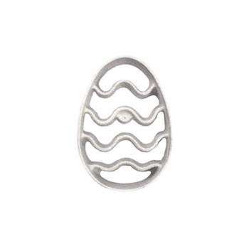 O'Creme Rosette-Iron Mold, Cast Aluminum Egg Shape