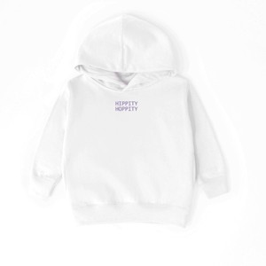 The Juniper Shop Embroidered Hippity Hoppity Stacked Toddler Hoodie - 1 of 3