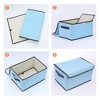 REGALWOVEN Fabric Collapsible Storage Bin Cube with Handles and Lid for Shelves Closet - 3 of 4