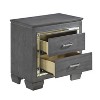 NicBex Nightstand with 2 Drawers,1pc Side Table with LED Lighting and Black Finish,28 inch Bedside Table for Bedroom,Living Room,Black/Silver/Gray - 4 of 4