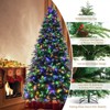 Tangkula Hinged Life-Like Christmas Tree W/ LED Lights Pre-Lit Artificial Xmas Tree W/ PE & PVC Leaves - 4 of 4