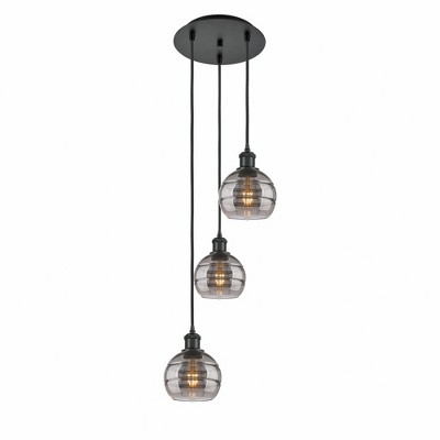 Rochester - 3 Light Cord Hung Multi Pendant In Industrial Style-24.38 Inches Tall and 12.38 Inches Wide