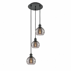 Rochester - 3 Light Cord Hung Multi Pendant In Industrial Style-24.38 Inches Tall and 12.38 Inches Wide - 1 of 1
