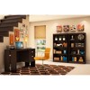 South Shore 56" Axess 4 Shelf Decorative Bookshelf Chocolate: Laminate Particle Board, 35lb Capacity - 3 of 4