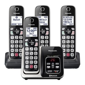 Panasonic® KX-TGD86x Series Link2Cell Bluetooth® Corded Cordless Phone with Answering Machine (4 Handset; Silver) - 1 of 4